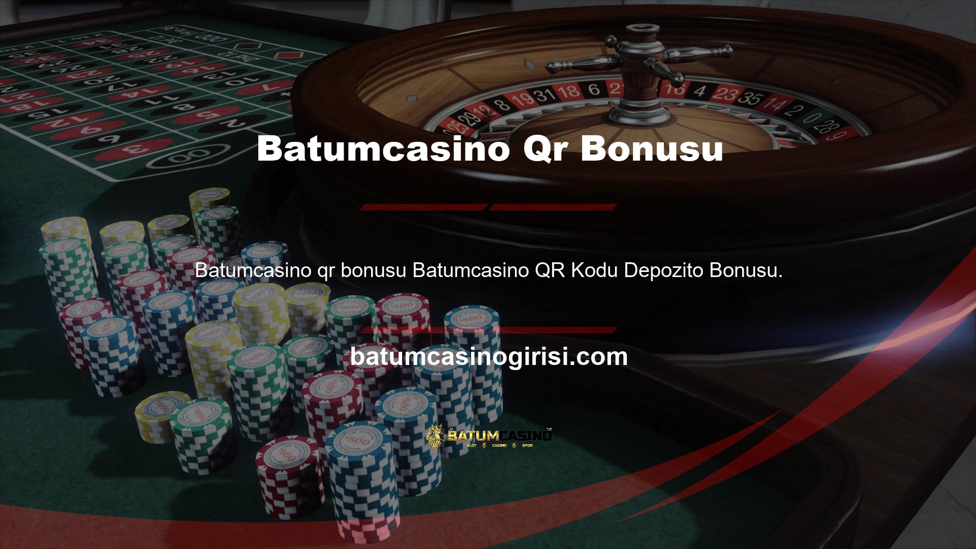 Batumcasino QR kodu, farklı bonusları işleyen müşterilerin önceliklerinden yararlanmak için çevrimiçi bahis sitelerine sahip
